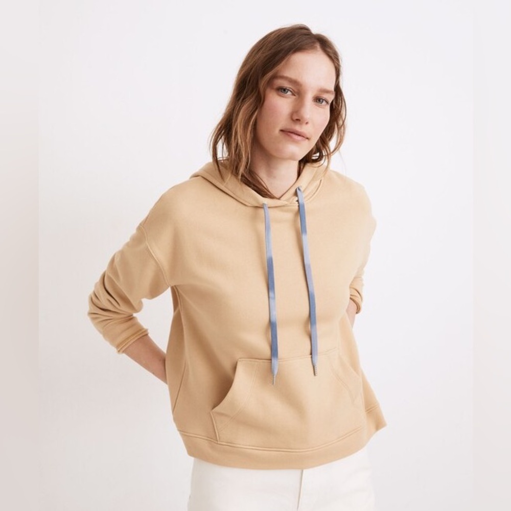 Madewell Dip-Dye Drawstring Hoodie Sweatshirt